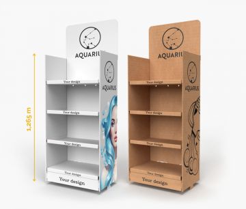 AQUARIUS Regaldisplay 60 x 40 x 126,5 | Window2Print