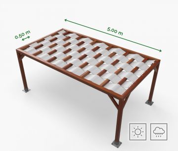 Lamellen Pavillon- Classic- 50 x 500 cm - Weiß ・ Window2Print