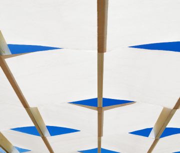 Lamellen Überdachung Premium - 50x500 cm - wasserabweisend - weiß