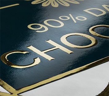 Partieller 3D-Max-Goldlack auf selbstklebenden Etiketten