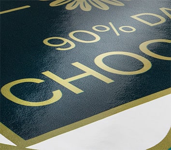 Laminierung Glanz auf selbstklebenden Etiketten