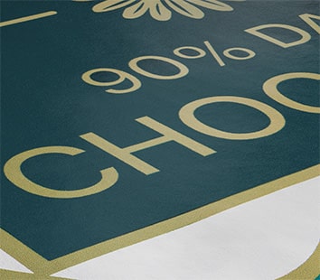 Soft-Touch-Laminierung auf selbstklebenden Etiketten